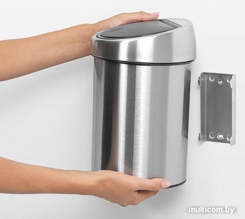 Brabantia Touch Bin 3 л (стальной с защитой отпечатков)