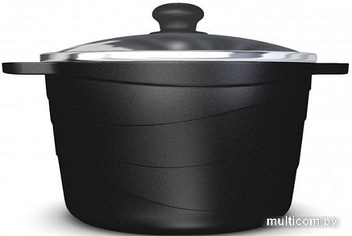Кастрюля Нева металл посуда Черный гранит 186660
