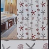 Шторка-занавеска для ванны Fashun A8810 (белый/морские звезды)