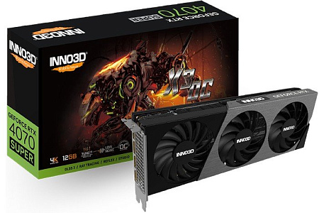 Видеокарта Inno3D GeForce RTX 4070 Super Twin X3 OC N407S3-126XX-186162L