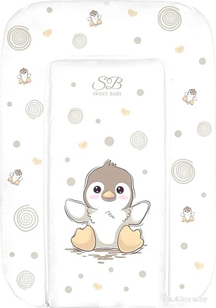Пеленальный матрас Sweet Baby Pinguino New Crema 48x71 (пингвин бежевый)