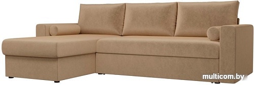 Угловой диван Mio Tesoro Верона левый (микровельвет, бежевый)
