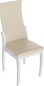 Стул Трия Бруклин Т1 (белый матовый/бежевый кожзам 276)