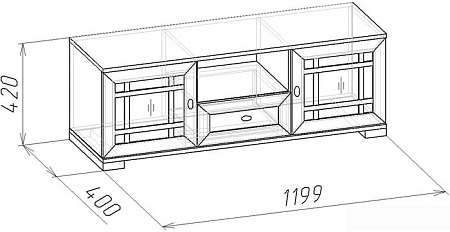 Тумба Глазов Sherlock 3 (орех шоколадный)