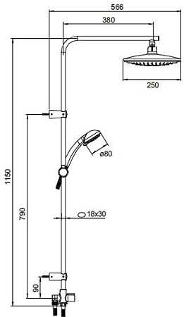 Душевая система IDDIS Elansa ELASB3FI76