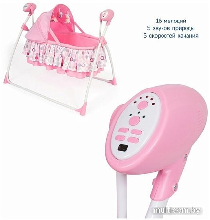 Люлька Simplicity Auto 3020 (pink circles)