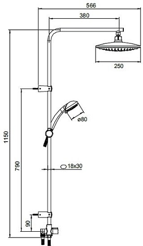 Душевая система IDDIS Elansa ELASB3FI76