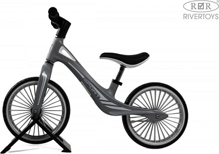Беговел RiverToys HB-007-12 (серый)