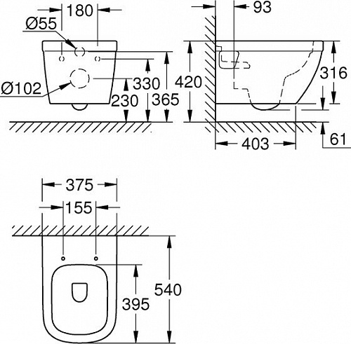 Унитаз Grohe Euro 39538000