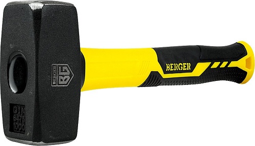 Кувалда Berger Кованая 2кг BG1518 (фиберглассовая рукоятка)