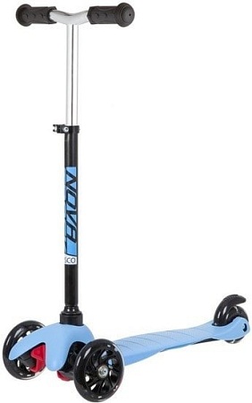 Самокат Novatrack Disco-Kids Basic 120H.DISCOKIDS.BBL20 (черный/голубой)