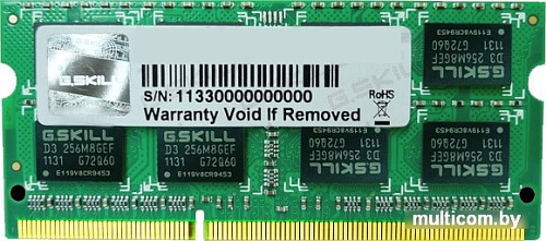 Оперативная память G.Skill Standard 4GB DDR3 SO-DIMM PC3-12800 (F3-12800CL11S-4GBSQ)