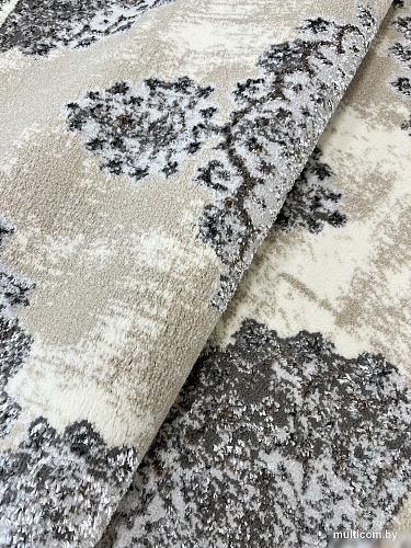 Ковер для жилой комнаты Bossan Rome D074A-GRI-BEJ (0.8x1.5)