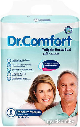 Трусы-подгузники для взрослых Dr. Comfort Adult Pant Medium (8 шт)