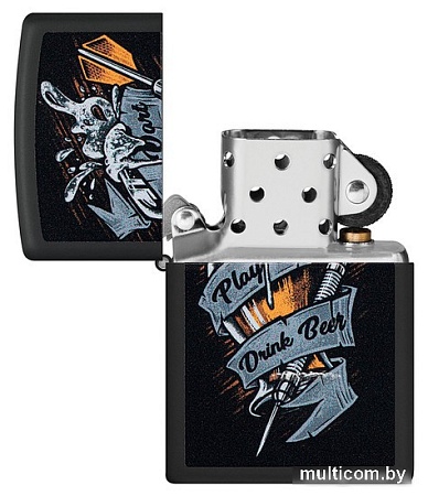 Зажигалка Zippo Darts Black Matte 48679