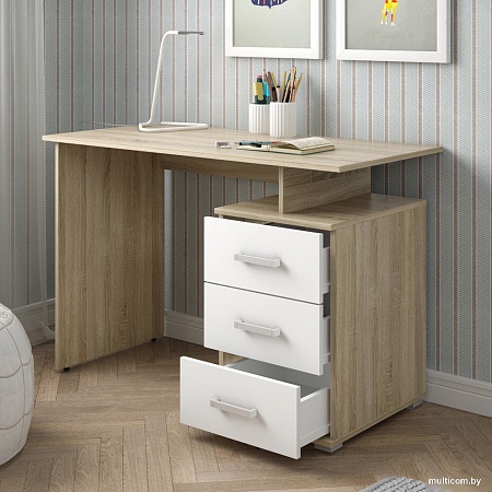 Стол Славянская столица Д-СП1 (дуб сонома/белый)