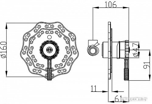 Смеситель ZorG Sanitary A 105DK-BR (античная бронза)