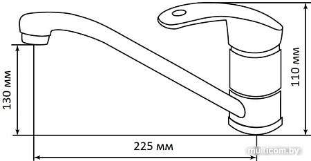 Смеситель LEX Salto White RULE000055