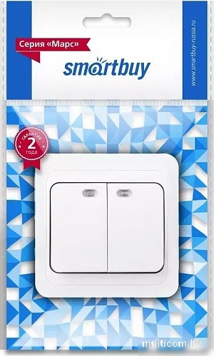 Выключатель SmartBuy SBE-02w-10-SW2-1