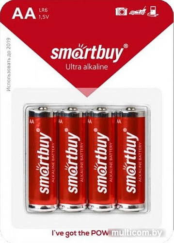 Батарейки SmartBuy Ultra Alkaline AA 4 шт. SBBA-2A04B