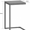 Журнальный столик LoftyHome Мальборк Графит приставной (черный)