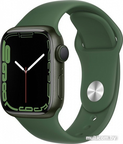 Умные часы Apple Watch Series 7 41 мм (зеленый/зеленый клевер спортивный)