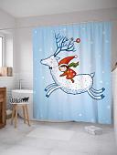 Шторка-занавеска для ванны JoyArty Девочка на олене sc_21480