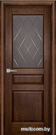 Межкомнатная дверь Юркас Валенсия м. ДО 80x200 (античный орех, стекло матовое с фрез)