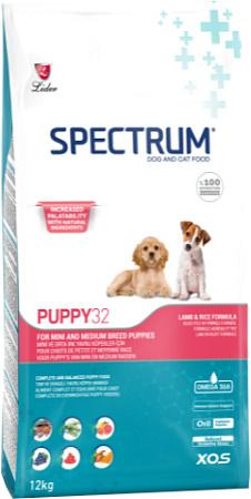 Сухой корм для собак Spectrum Puppy32 для щенков с ягненком 12 кг