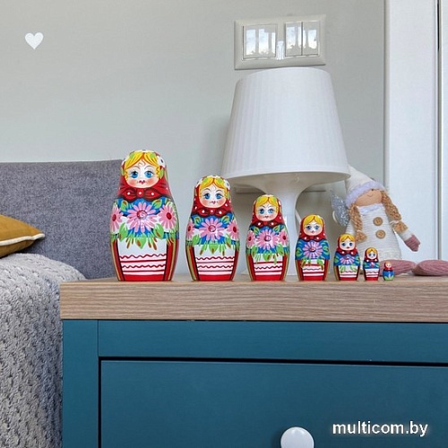 Развивающая игра Брестская Матрешка С букетом лилий (набор 7 шт)