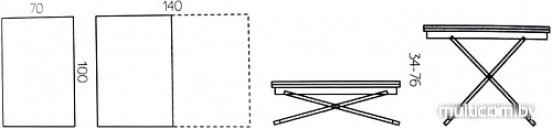 Стол-трансформер Levmar Compact (белый)