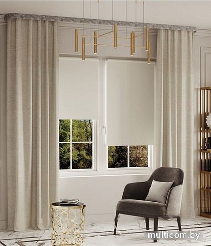 Карниз для штор Legrand Венециано с поворотами 7см 2.0 2-х рядный (2 м, серый шелк)