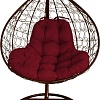 Подвесное кресло M-Group XL 11120202 (коричневый ротанг/бордовая подушка)