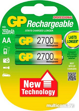 Аккумуляторы GP AA 2700mAh 2 шт. [270AAHC]