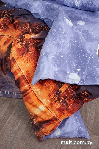 Постельное белье Миланика Мегаполис Семейный (поплин)