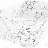 Умывальник Teymi Helmi 50 T50294 (белый мрамор)