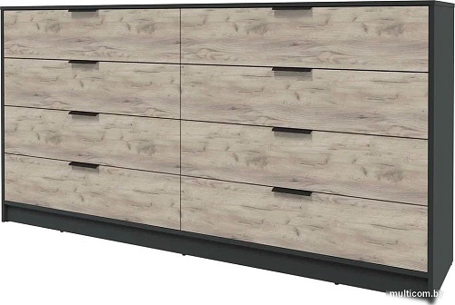 Комод Интерлиния Концепт КТ-К197 (дуб серый/антрацит)