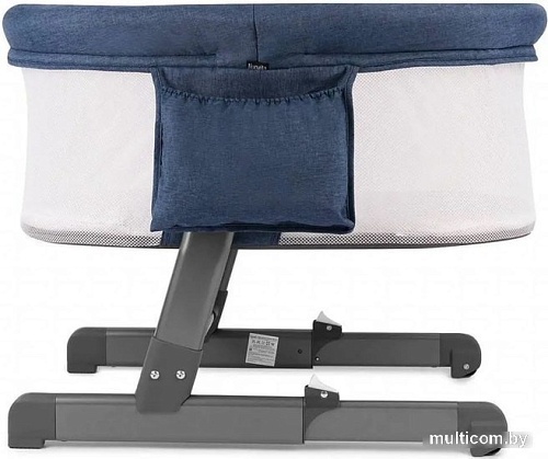 Приставная детская кроватка Nuovita Accanto Bonta (темно-синий лен)