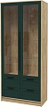 Шкаф-витрина Интерлиния Концепт Тренд КТ-ШВ2 (дуб золотой/изумруд)