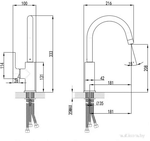 Смеситель Lemark Comfort LM3073PBG