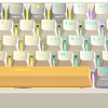 Клавиатура Cyberlynx ZA68 Beige Gray Yellow (TNT Yellow)