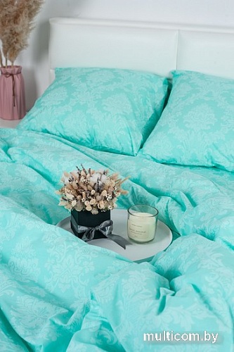 Постельное белье Миланика Бирюза 2.0сп (поплин/жаккард)