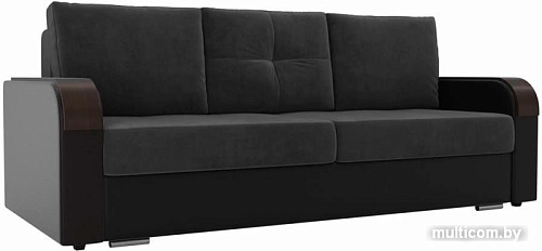 Диван Лига диванов Мейсон 102136 (серый/черный)