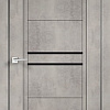 Межкомнатная дверь Velldoris Next 2 90x200 (муар светло-серый, лакобель черный)