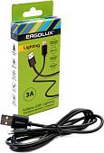 Кабель Ergolux ELX-CDC03-C02 USB Type-A - Lightning (1.2 м, черный)