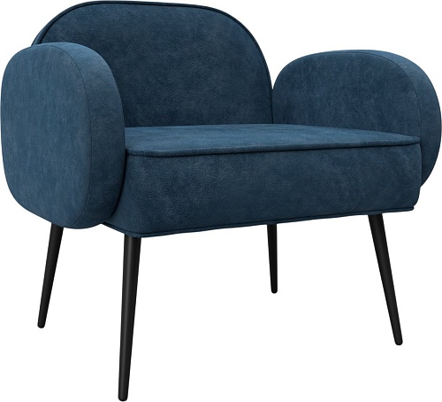 Интерьерное кресло Лига диванов Лига-086 132444 (велюр Brut 11 синий)