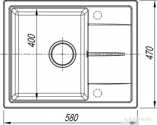 Кухонная мойка ARFEKA Alexia 58 (графитовый)