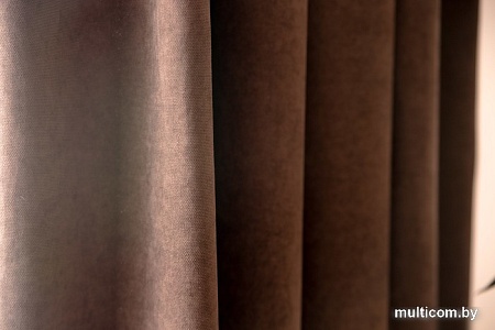 Комплект штор Decoretto Канвас горький шоколад КГШ-K110 4x2.6 м (коричневый, 2 шт)