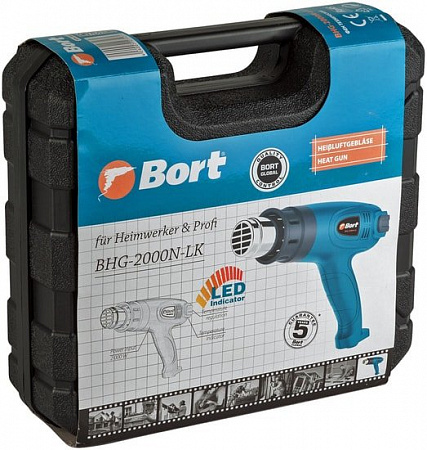 Промышленный фен Bort BHG-2000N-LK