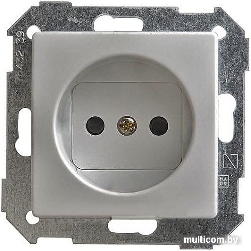 Накладка для розетки Simon 82040-33 (алюминий матовый)